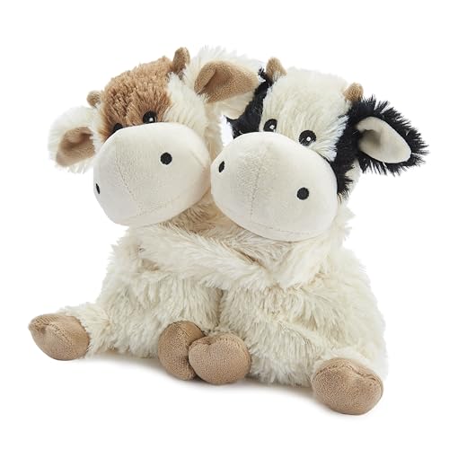 Warmies Warm Hugs Kuh – Mikrowellengeeignete Weizensäckchen mit dem Duft von getrocknetem französischem Lavendel – vollständig erwärmbares Kuscheltier zur Linderung von Angstzuständen und Schmerzen