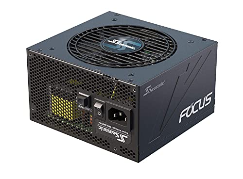 Seasonic Focus GX 750W Power Supply, Full Modular, 80 Plus Gold, 90% Efficiency, Cable-Free Connection, Hybrid Silent Fan Control, 10 Years Warranty, Power and Performance , Black
