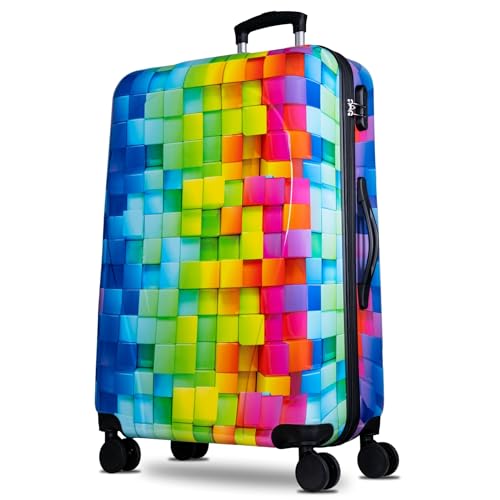 NOWI Hartschalenkoffer XL Groß – 102L Volumen – 8 Rollen 360° drehbar – Leichter ABS Koffer mit Zahlenschloss & Teleskopgestänge – Reisekoffer, Koffer Groß, Koffer, Trolley (XL)