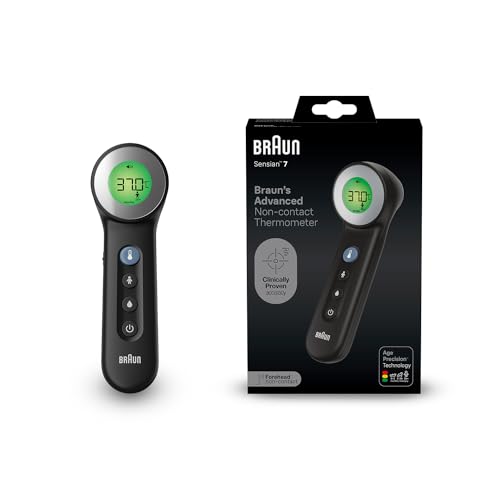 Braun No touch + touch Thermometer, Digital, mit Age Precision (PositionCheck, duale Technologie, sicher, hygienisch, schnell, klinisch genau, einfach zu bedienen, für alle Altersgruppen) BNT400B