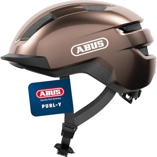ABUS Fahrradhelm PURL-Y – geeignet für E-Bike und S-Pedelec – stylisher NTA-Schutzhelm für Erwachsene und Jugendliche – Braun, Größe S