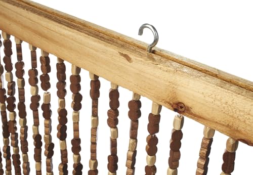 Kobolo Türvorhang Bamboo, 90x200cm, 45 Stränge, braun, Bambusvorhang als natürlicher Sicht- & Insektenschutz, dekorativer Perlenvorhang für den In- und geschützten Outdoorbereich