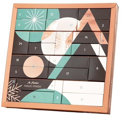 M. Asam MAGIC FINISH Adventskalender 2024 – Beauty Produkte im Wert von 178€, Vorfreude auf Weihnachten mit 24 Beauty-Momenten, Weihnachtskalender mit Make-up Produkten wie Foundations & vieles mehr