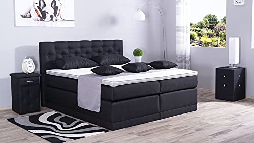 AUKONA Boxspringbett Helena 200x200, Farbe wählen und ändern, 7 Zonen Taschenfederkern-Matratze, H2 H3 H4, Komfortschaum -Topper, Lieferung und Aufbau kostenlos