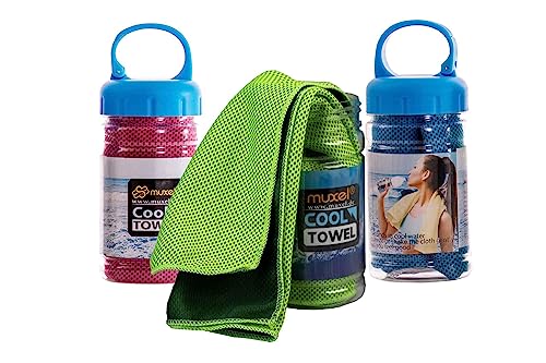 Muxel Cool Down Towel Kühltücher Fitnesstücher Sporttücherin der Flasche 3 Tücher