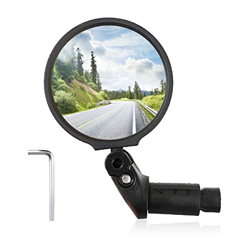 Homieway Fahrradspiegel für E-bike, HD Konvexer Fahrrad Rückspiegel, 360° Drehbar & Klappbar Sicherheit Fahrradrückspiegel, Universal Fahrrad spiegel für Lenker 14.8-23 mm