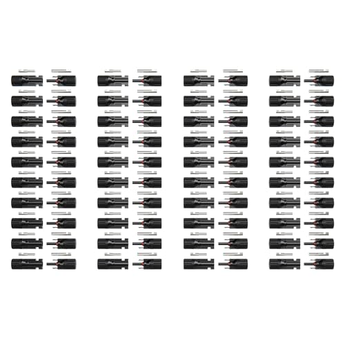 ABSINA 40x Stecker & Buchse + 20x Montageschlüssel - Solarstecker für 2,5-6mm2 PV Kabel - Solar Stecker Set - Steckverbinder Solar - Solarkabel Stecker für Solaranlage - Steckersolaranlage