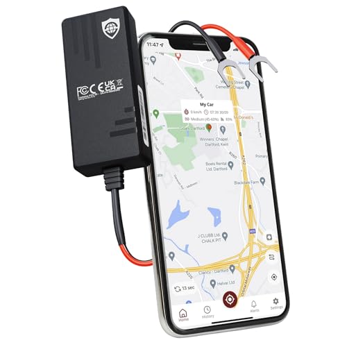SafeTag Volt – Echtzeit-GPS-Tracker – Tracker für Transporter, Motorräder, Wohnwagen, Reisebusse und Autos–9–48V, Selbstinstallation inklusive SIM und Daten, 7-tägige kostenlose Testversion (4G)