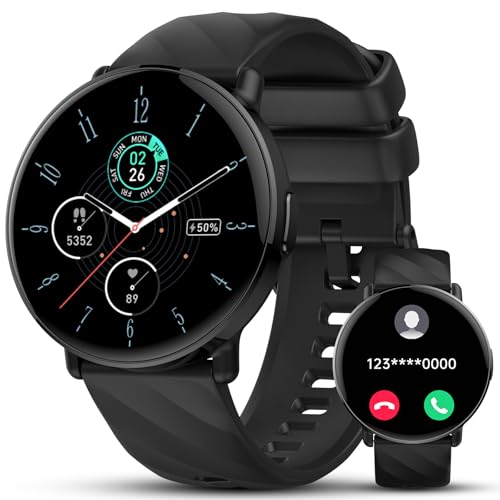 Smartwatch für Damen Herren, 1.39'' HD Touchscreen Smart Watch mit Telefonfunktion, IPX7 Wasserdicht Fitnessuhr mit SpO2 Pulsuhr Schrittzähler Schlafmonitor, 112+ Sportmodi Uhren für Android iOS