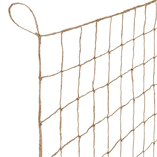 GardenGloss Jute Ranknetz Nachhaltig 100% Biologisch Abbaubar - Mit grosser Maschenweite für Gurken, Tomaten und Anderen Gemüsepflanzen - Rankhilfen für Kletterpflanzen (2m x 2.5m)