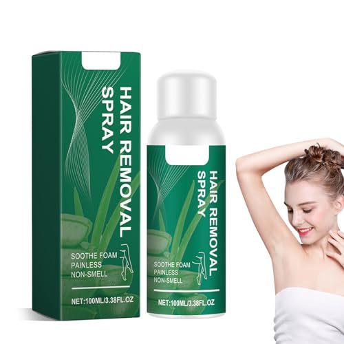 Haarentfernungs Haarspray für den Frauen/Männer, Haarentfernungsspray, Hair Removal Cream, Enthaarungsspray, Natürlicher schmerzloser Körperhaarentferner, für Arm, Beine, Achselhöhlen, Achselhöhle