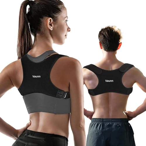 Vaunn® Rückenstütze zur Haltungskorrektur für Frauen und Männer, Eine Ergonomische, Schmerzlinderung im oberen und unteren Rücken – Skoliose, Rundrücken, Wirbelsäulenkorrektur