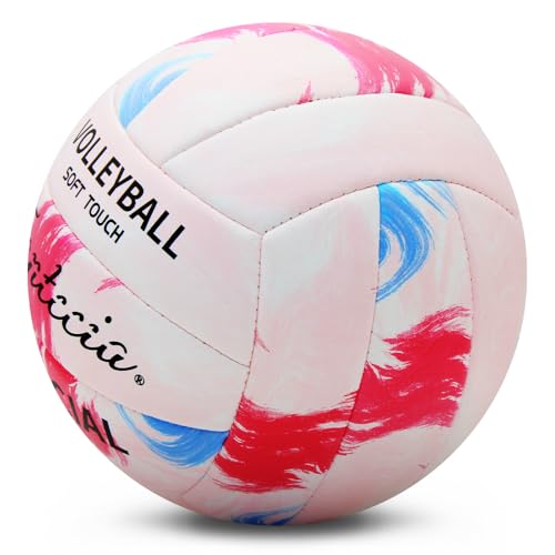 Fantecia Volleyball, Perfekt für Beachvolleyball und Pool-Spaß! Weicher, Wasserdichter Volleyball der Größe 5 mit Pumpe für Training und Spiel, ideal für Jugendliche und Erwachsene