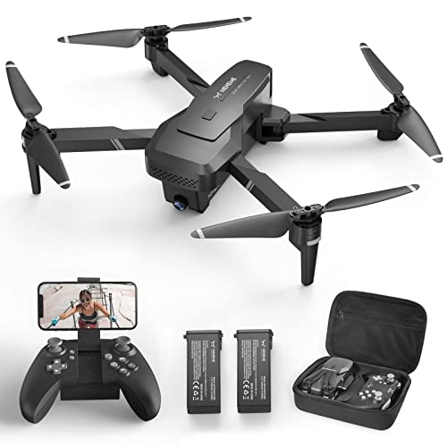 NEHEME NH760 Drohne mit Kamera 1080P für Kinder, Faltbar Drohne RC Quadrocopter mit Tasche 2 Akkus 32 Min Flugzeit, FPV Übertragung Handy Steuerung,3D Flip,Kopflose Modus Drone für Anfänger
