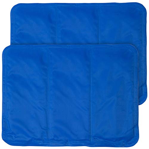 Newgen Medicals Kühlmatte: 2er-Set kühlende Kissenauflagen, 30 x 40 cm, blau (Kühlmatte Bürostuhl, Kühl-Kissen, Ventilatoren)