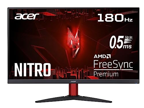 Acer Nitro KG272S3 Gaming Monitor 27 Zoll (69 cm Bildschirm) Full HD, 180Hz, bis zu 0.5ms (GTG), 2xHDMI 2.0, DP 1.2, FreeSync Premium, Schwarz, ‎UM.HX2EE.301