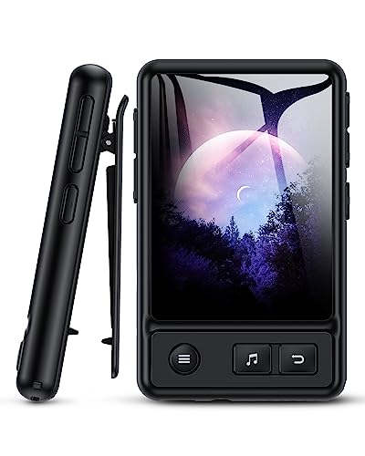 AGPTEK MP3 Player Bluetooth 5.3 Touchscreen 32GB, Sport, mit 2,4 Zoll TFT Farbbildschirm, Musik Player mit Clip, unterstützt bis 128GB TF Karte, eingebauter Lautsprecher, FM Radio, Schrittzähler