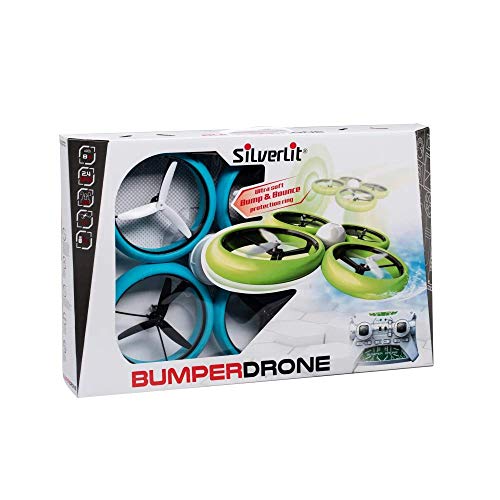 FLYBOTIC 84807, Blau und Weiß-Bumper Drohne, Bumper Drone Antichoc