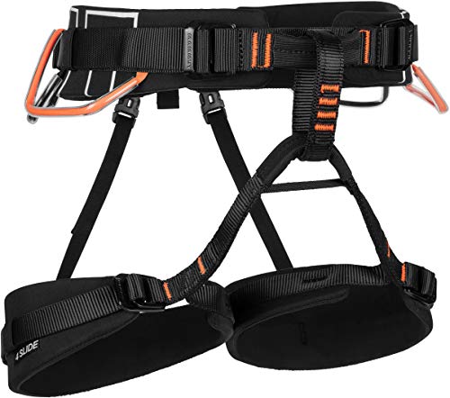 Mammut 4 Slide Harness | Klettergurt für Damen und Herren, Absturzsicherung, Ausrüstung für Bergsteiger | XS-M, Schwarz