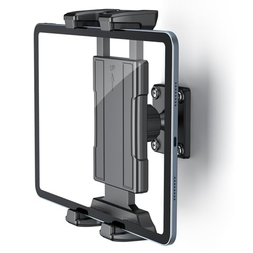 OHLPRO Tablet Wandhalterung mit 360° Drehbar, Universal iPad Wandhalterung mit Erweiterbarer Clip, Tablet Halterung Wand für (4,7-13'') iPad Pro, Mini, Air, iPhone, Kindle, Galaxy Tab, Küche, Bad