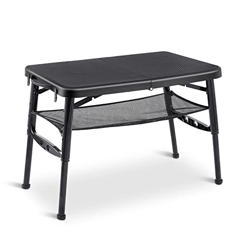 Klein Klapptisch Esstisch Höhenverstellbarer Gartentisch für Camping -Mondoshop Campingtisch Werkbank Klappbar Mehrzweck Tisch für Outdoor Grill, Balkon, Garten