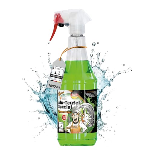 TUGA Alu-Teufel Spezial Felgenreiniger Aktiv-Gel für glänzende Alufelgen dank säurefreier Schmutzentfernung 1l Made in Germany, Grün (Grün)