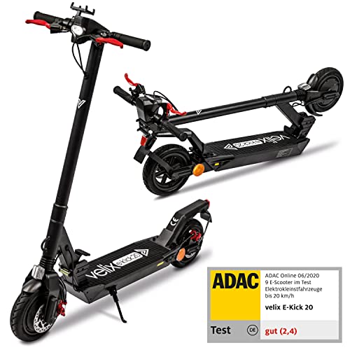 velix E-Kick 20km/h V2021 E-Scooter - E-Roller mit Straßenzulassung - Faltbarer Elektroroller 40km Reichweite 122kg Zuladung