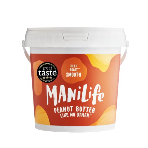 ManiLife Erdnussbutter - Peanut Butter - Alles Natürlich, ein Anbaugebiet, ohne Zuckerzusatz, ohne Palmöl – Deep Roast Smooth - (1 x 1kg)
