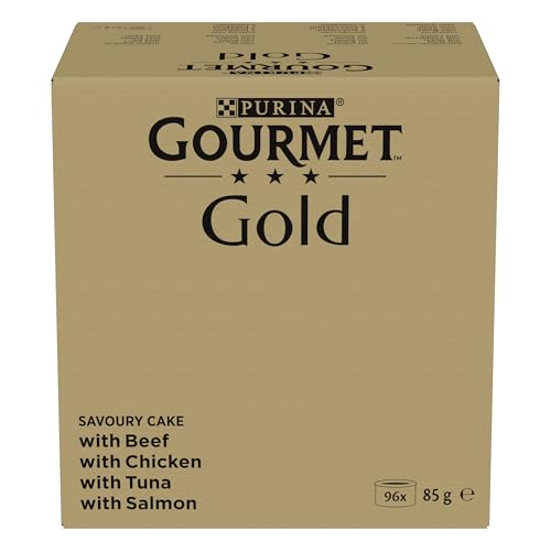 Gourmet Gold Raffiniertes Ragout Katzenfutter nass, Sorten-Mix, 96er Pack (96 x 85g)