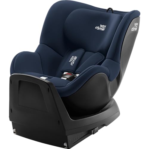 Britax Römer Reboarder DUALFIX PLUS, Inklusive Neugeboreneneinsatz und ISOFIX, für Kinder von 40-105 cm i-Size, Geburt - 4 Jahre, Night Blue