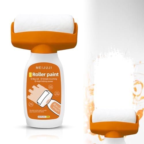 Wandreparatur-rollbürste mit Wandreparaturpaste, Wandfarbe Weiß Roller, Wandreperaturrollbürste Weiß, Roller Paint für Entfernt Werbung, Schmutzige SchuhabdrüCke, Graffiti, Wandkratzer und Mehr