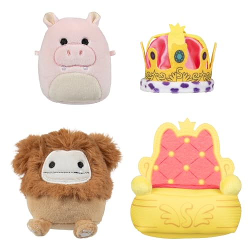 Squishmallows Micromallows SQMM0014 -Accessoire Set - Königliche Parade, superweiche Mini, 6,5 cm Plüschfiguren