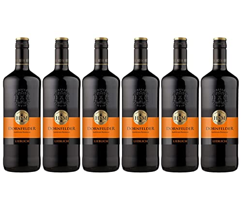 HXM - Rotwein, Dornfelder Lieblich Qualitätswein Rheinhessen (6 x 1 l)