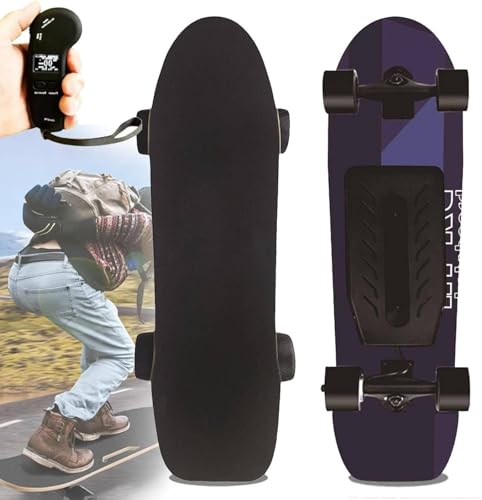 Elektrisches Longboard im Surfbrett-Stil – 26 km langes elektrisches Skateboard, 22 km/h Höchstgeschwindigkeit im Offroad-Skateboard für fortgeschrittene erwachsene Fahrer,E