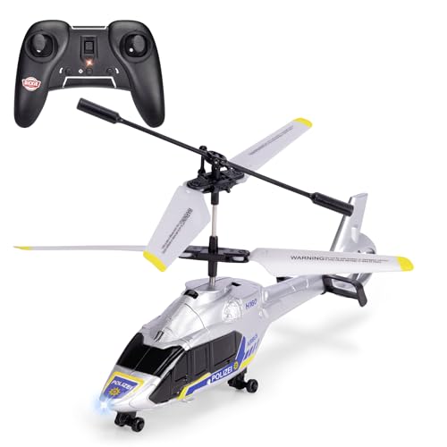 Dickie Toys - RC Polizei-Hubschrauber Airbus H160 (21 cm) - Ferngesteuerter Helikopter ab 8 Jahre mit Flugstabilisator und Licht, Spielzeug für Kinder, inkl. Fernbedienung und Batterien