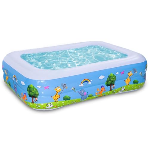 Aufblasbares Planschbecken,105X75cm Swimmingpool,Schwimmbecken,Aufblasbare Pool,3 Ringen Planschbecken,Aufblasbarer Pool,Aufblasbarer Kinderpool,Babypool,Tragbare Badewanne,Kinder Planschbecken