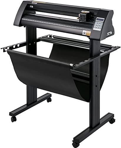 VEVOR Vinyl Schneideplotter Max. Papiereinzug 870 mm, Folienschneider Max. Schnittbreite 780 mm, Plottermaschine Max. Schnittgeschwindigkeit 800 mm/s, Hobbyplotter Halbautomatisch mit Signcut-Software