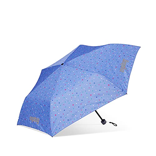 ergobag Regenschirm Schultaschenschirm für Kinder, extra leicht mit Tasche, Ø90cm Bärzaubernd - Blau