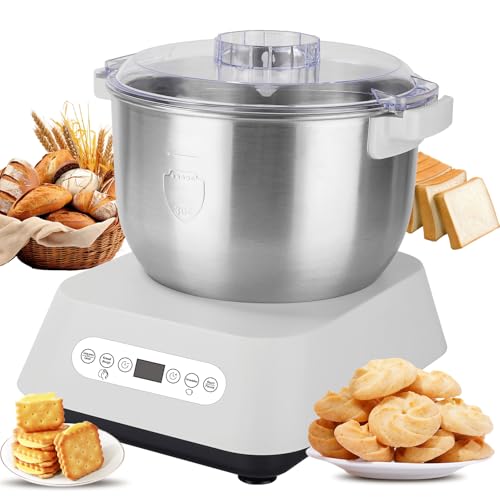 Edelstahl Teigmehl Mixer,7L Teigknetmaschine mit Fermentierungsfunktion,Vollautomatische Teigknetmaschine,Thermostatische Gärung,Intelligenter Timer,zum Backen zu Hause,Mit auswechselbarer Klinge