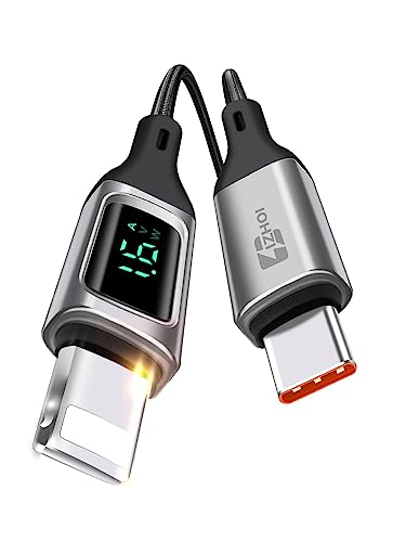 IZHOI ladekabel iphone USB C 2m Silber 30W display Schnellladekabel kompatibel für iphone 14/13/12 Pro Max/11/XS/XR/8 Plus