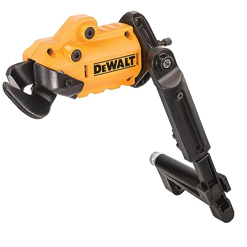 Dewalt Blechscheren-Aufsatz für Akku-Schlagbohrschrauber DT70620 (schlagfest, ¼“ Innensechskant-Aufnahme, für Schnitte bis zu 1,3mm in Blechen, Edelstahl, Stahl, Titanzink & Stahlblech)