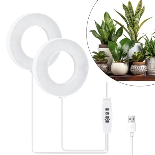 DASIAUTOEM Pflanzenlampe LED Vollspektrum, Pflanzenlicht für Zimmerpflanzen Pflanzenlampe mit 3/9/12H Auto-Schalter Pflanzenlichter mit time-Schalter für Zimmerpflanzenregal, Gewächshaus