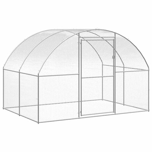 vidaXL Outdoor Hühnerstall 3x2x2m Verzinkter Stahl Hühnerkäfig Hühnerhaus