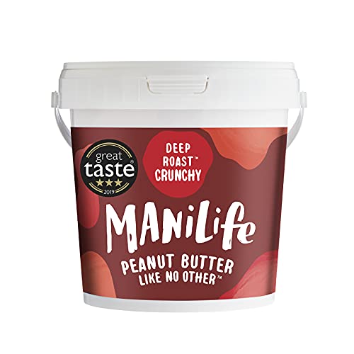 ManiLife Erdnussbutter - Peanut Butter - Alles Natürlich, ein Anbaugebiet, ohne Zuckerzusatz, ohne Palmöl – Deep Roast Crunchy (1 x 1kg)