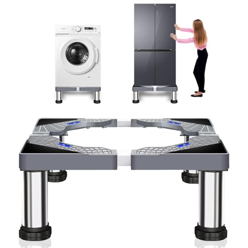 Waschmaschinen Untergestell, Podest für Waschmaschine und Trockner, Verstellbare Waschmaschine Untergestell für Spülmaschine Gefriertruhe Gefrierschrank und Haushalts Geräte(Einstellbare 28-31cm)