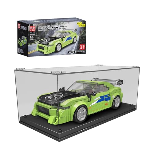 Mould King 27033 Eclipse Sportwagen Klemmbausteine mit Acryl-Vitrine Modellautos zum Sammeln (338Teile)
