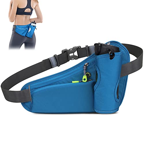 Gürteltasche Bauchtasche mit Flaschenhalter, Gürteltasche Wasserdicht Damen und Herren, Running Belt Bag Sport Hüfttasche für Laufen Radfahren Camping Klettern Reisen Wandern Joggen Hundetraining