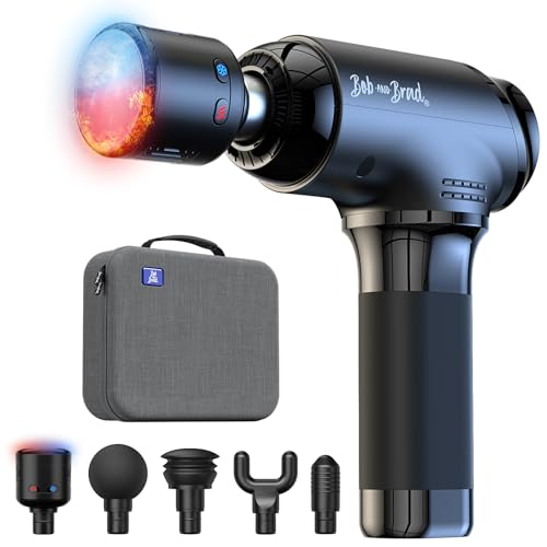 Massagepistole Kälte und Wärmefunktion, Bob and Brad T2 Pro Massage Gun mit 4000mAh Akku bis zu 3200U/min, Tiefengewebe Muskel Massagegerät Massage Pistole für Muskelmassage Entspannung
