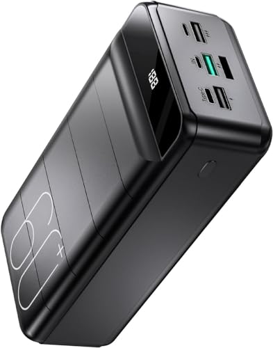 Power Bank 60000mAh, 22,5W Powerbank PD USB C Schnellladefunktion Externe Akku mit LED-Display, 4 Ausgänge und 3 Eingänge, kompatibel mit iPhone, Tablets, iPad usw