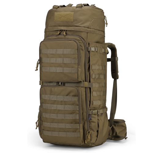 Mardingtop 75L Taktischer Rucksack Trekkingrucksack mit Regenhülle，MOLLE-system Wanderrucksack Großen Kapazität Backpack Outdoor Rucksack für Trekking,Wandern und Camping